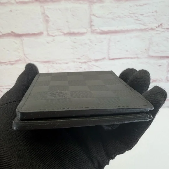 Louis Vuitton Black Infini Damier Graphite Bi-Fold Multiple Wallet - Picture 5 of 9